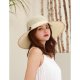 Women basic cute polyester sun hat, solid color light