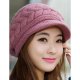 Women Party Work Cotton Blend Bucket Cap Baseball Cap, Solid Color Knit