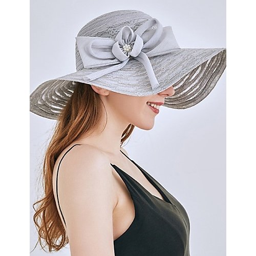 Women basic cute mesh soft hat sun hat, flower