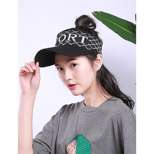 Women basic cute polyester sun hat solid color