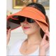 Female cute polyester round neck, cap and sun hat