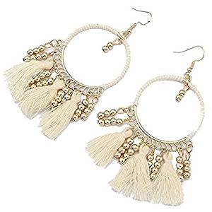 Tassel chandelier earrings ethnic tassel drop earrings long tassel earrings female girl thread