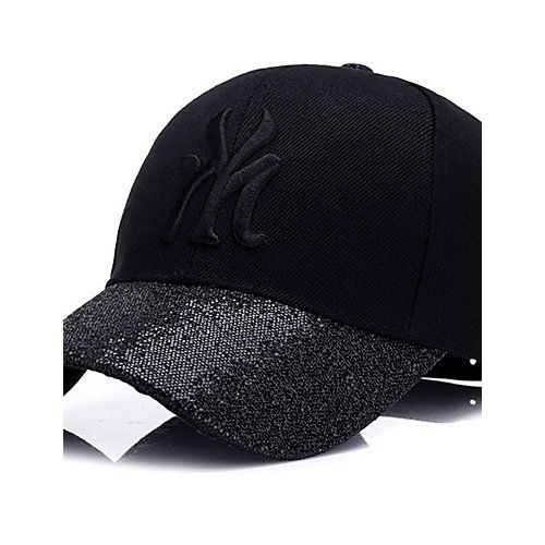 Women Foundation Polyester Baseball Cap, Patchwork Sequins