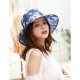 Women basic cute polyester soft hat sun hat solid color flower