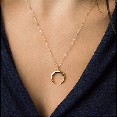 Women pendant necklace, moon, moon, retro, fashion alloy, silver necklace jewelry