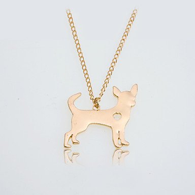 Female dog heart necklace woman cute fashion jewelry necklace