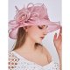 Women Party Holiday Lace Bucket Cap Soft Face Cap, Solid Color Beaded Ruffle Cover