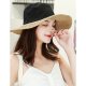 Women basic cute straw hat sun hat, color block