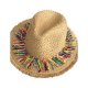 Female basic straw hat solid color