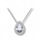 Women cut cubic zirconia pendant necklace jewelry