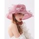 Women basic cute polyester lace straw hat sun hat, solid color flowers