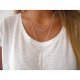 Woman crystal beaded pendant necklace simple style, fashion, silver, steel necklace jewelry party, everyday, casual