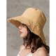 Women basic cute cotton hooded straw hat sun hat