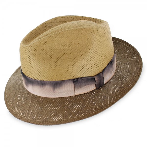 "Santos" Center Dent Toyo Straw Fedora