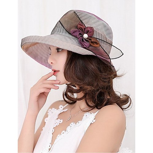 Female retro lace sun hat, solid color lace