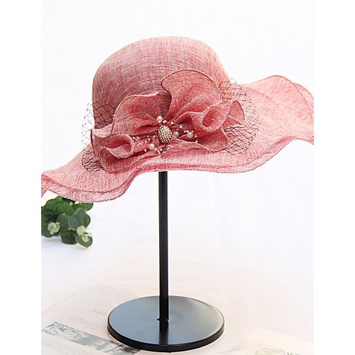 Women basic cute sun hat, color block floral print