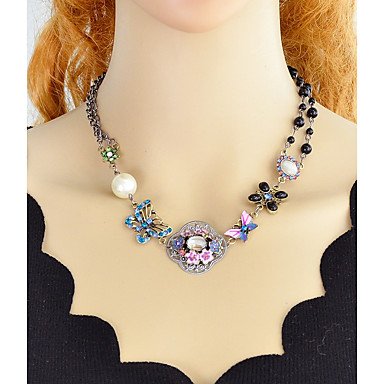 Simple and stylish women necklace flower necklace jewelry multicolor