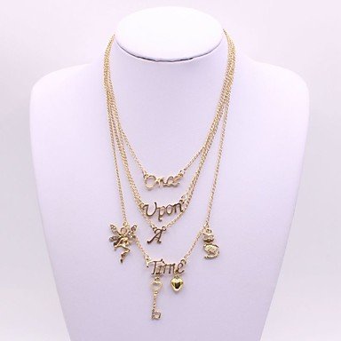 Women stratified layered necklaces, alloy necklaces fashion jewelry daily