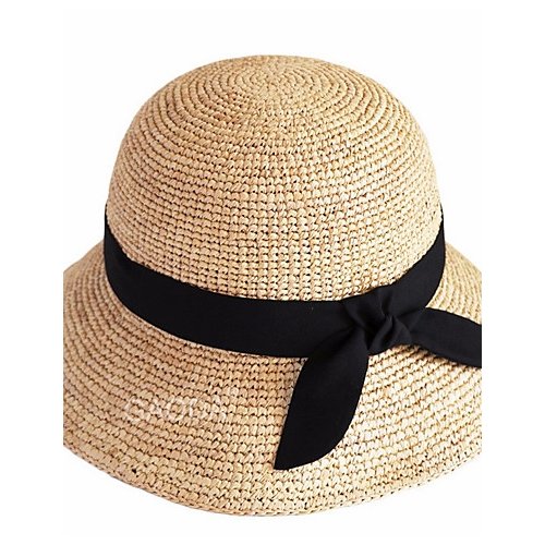 Female straw hat, solid color