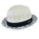 Italian Made Straw/Linen Fedora Hat