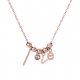 Women cubic zirconia jewelry Classic Pearl Necklace Rose Necklace