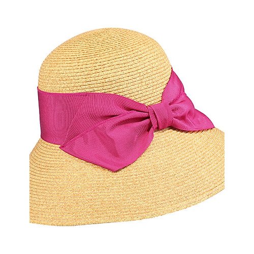 Female basic straw hat, solid color