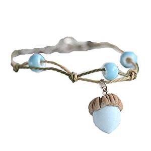 Acorn pastel ceramic jewelry bracelet