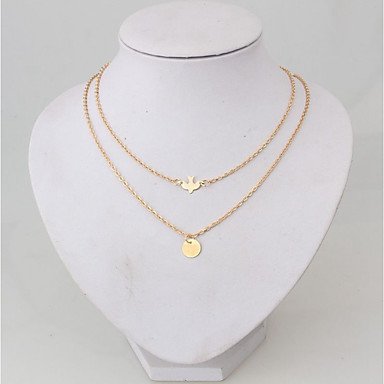 Layered thick chain necklace layered necklace jewelry necklace peace birds