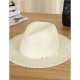 Female holiday straw hat sun hat, solid color