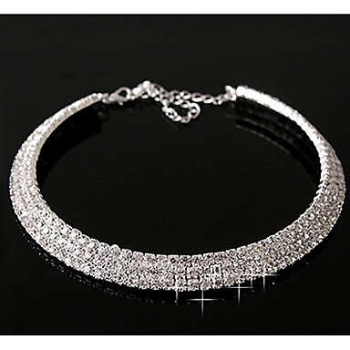 Steel layered artificial diamond necklace, diamond, leisure, lucky stone silver jewelry necklace color screen