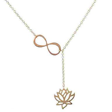 Lotus flower necklace long necklace female fashion simple silver necklace