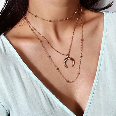 Female tassel necklace Necklace necklaces layered wrapped crescent moon necklace women fashion jewelry necklace