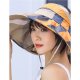 Women basic cute cotton bonnet sun hat, color block