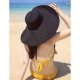 Female active linen hat straw hat, solid color