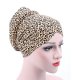 Female active cotton soft hat, floral leopard fold