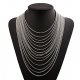 Layered necklace steel fashion jewelry necklace