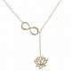 Lotus flower necklace long necklace female fashion simple silver necklace