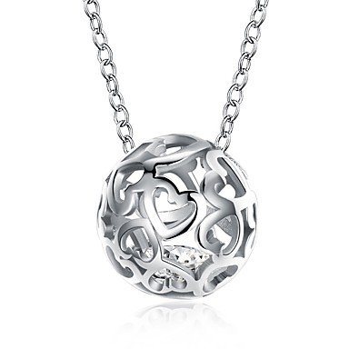 Ball pendant necklaces, unique love, fashion jewelry silver necklace