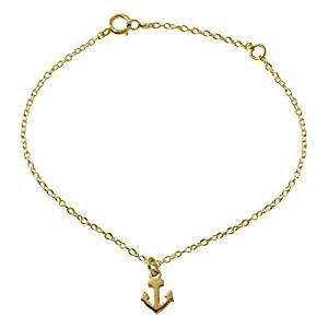 Anchor charm anklet