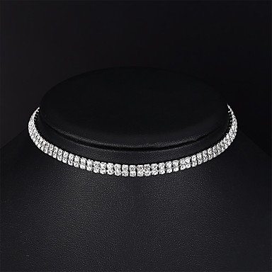 Women chain collar necklace, simple, stylish silver necklace jewelry