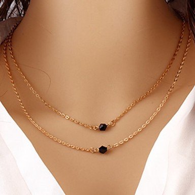 Female layered necklaces, alloy necklaces fashion jewelry, birthday gift