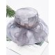 Women basic cute polyester nylon mesh soft hat sun hat, striped flower