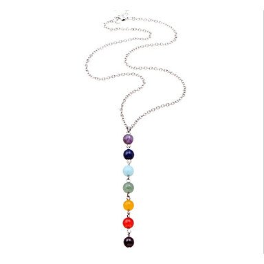 Women Crystal Amethyst pendant necklace long necklace stainless steel jewelry