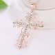 Women retro fashion cubic zirconia pendant necklace, diamond cross, creative, retro, fashion, cute, cute jewelry alloy necklace