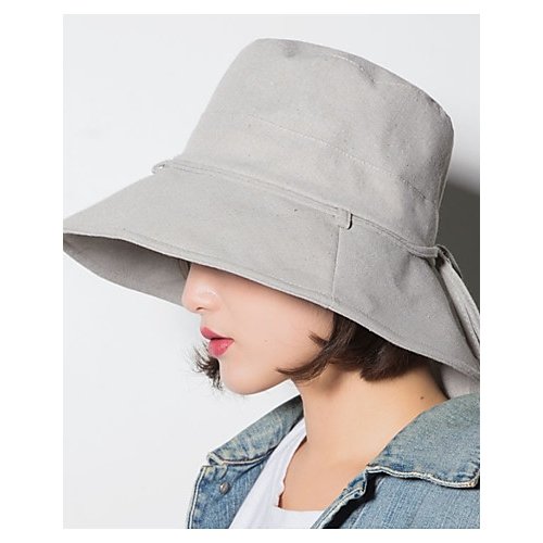 Women basic cotton bonnet, solid color