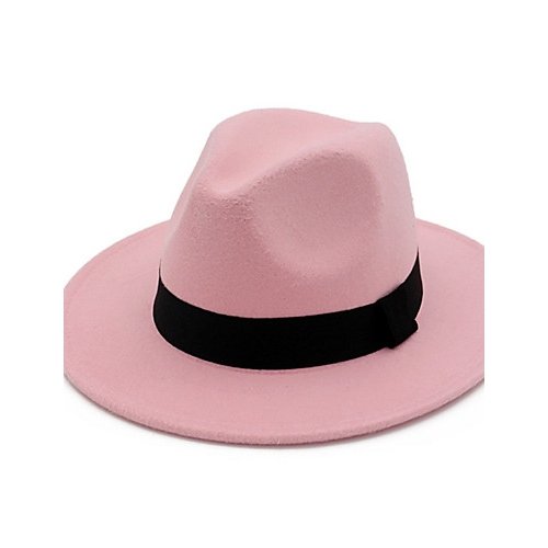 Women Vintage Basic Cotton Fedora, Solid Color