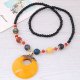 Female long necklace resin women jewelry necklace light