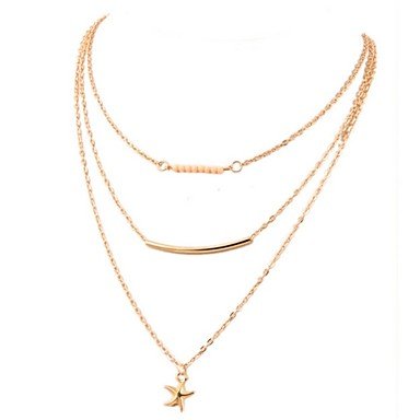 Female layered necklaces, fashion jewelry necklace steel daily