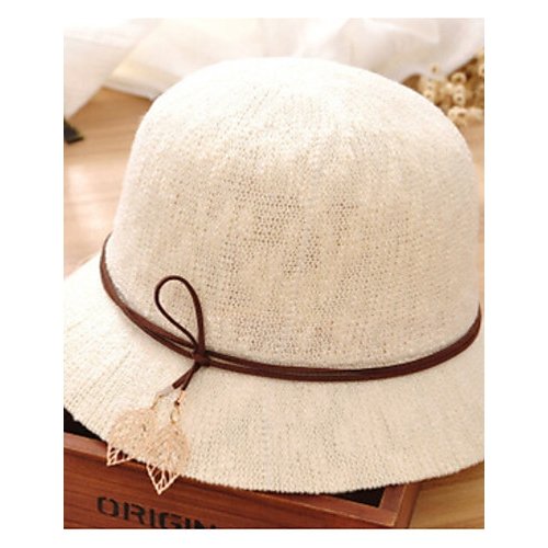 Women basic polyester hat, solid color