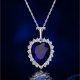 Women crystal cubic zirconia pendant necklace retro fashion, water terrible, retro, fashion cute heart necklace jewelry